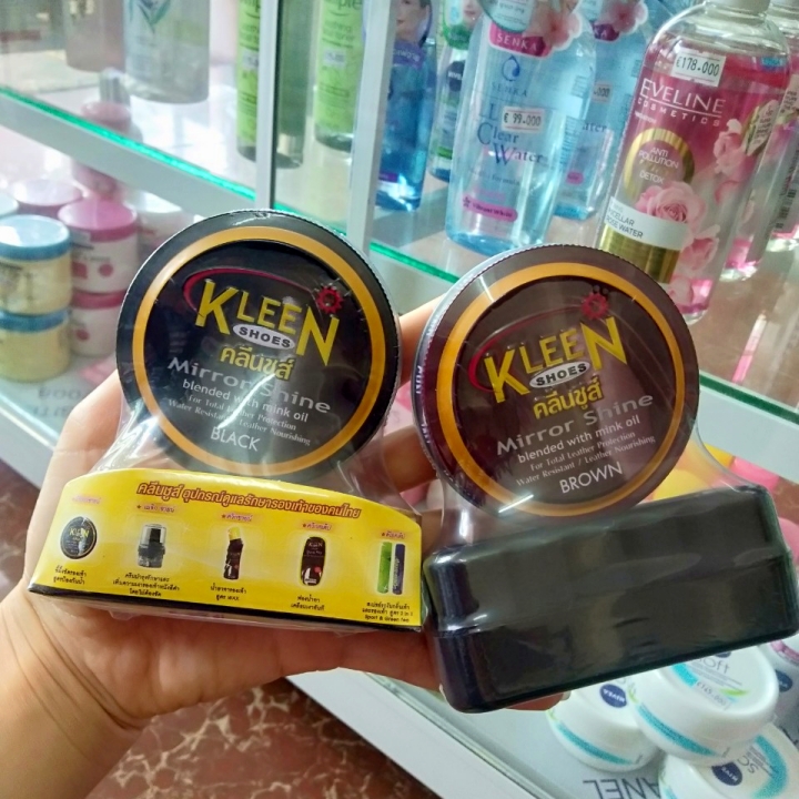 Set xi đánh giày kèm bàn chải Kleen Thái Lan 60g