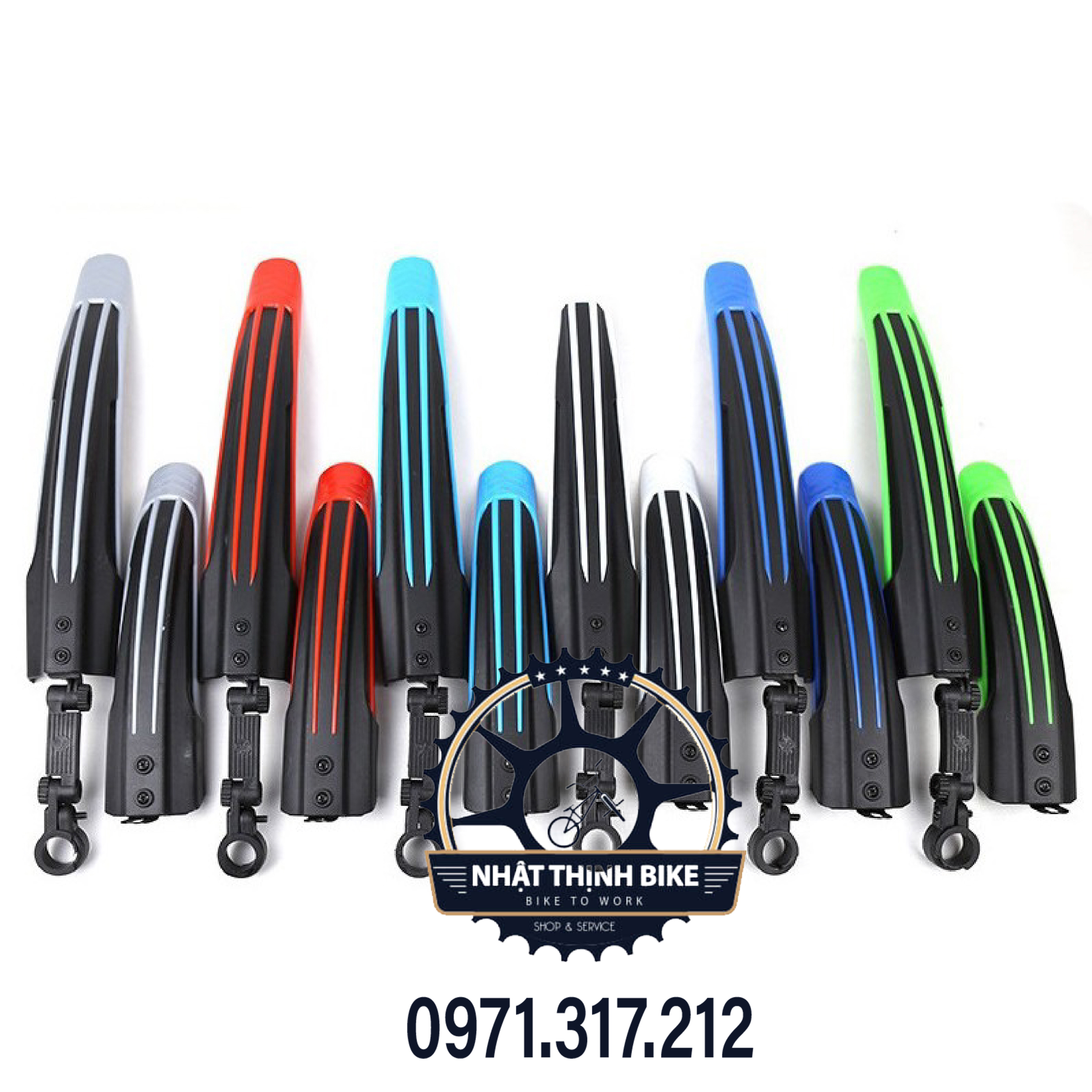 Combo 1 cặp chắn bùn xe đạp dè chắn bùn xe đạp sọc màu giá sỉ