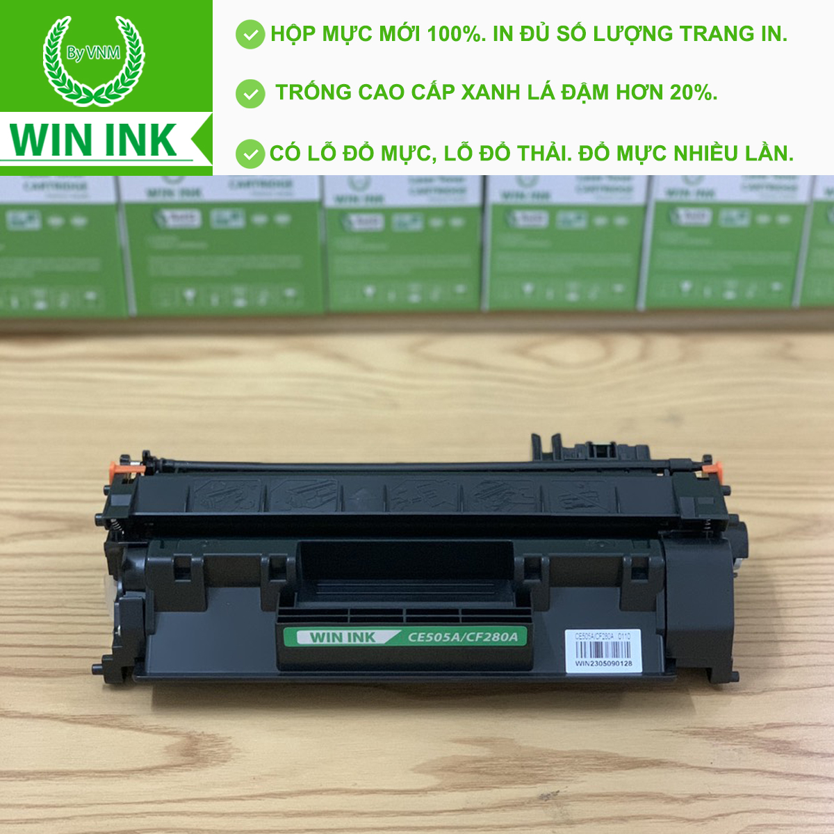 Hộp mực máy in canon lbp 251dw/lbp252dw/cartridge 05a/280a hiệu win ink-mới 100% nguyên siêu- chất lượng in rõ nét và siêu đậm