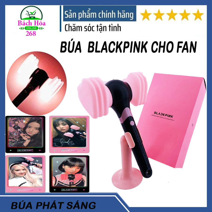 ✨sản phẩm chính thức✨đèn cổ vũ lightstick black pink hammer bong / gậy phát sáng đèn led nhóm nhạc blackpink hàn quốc