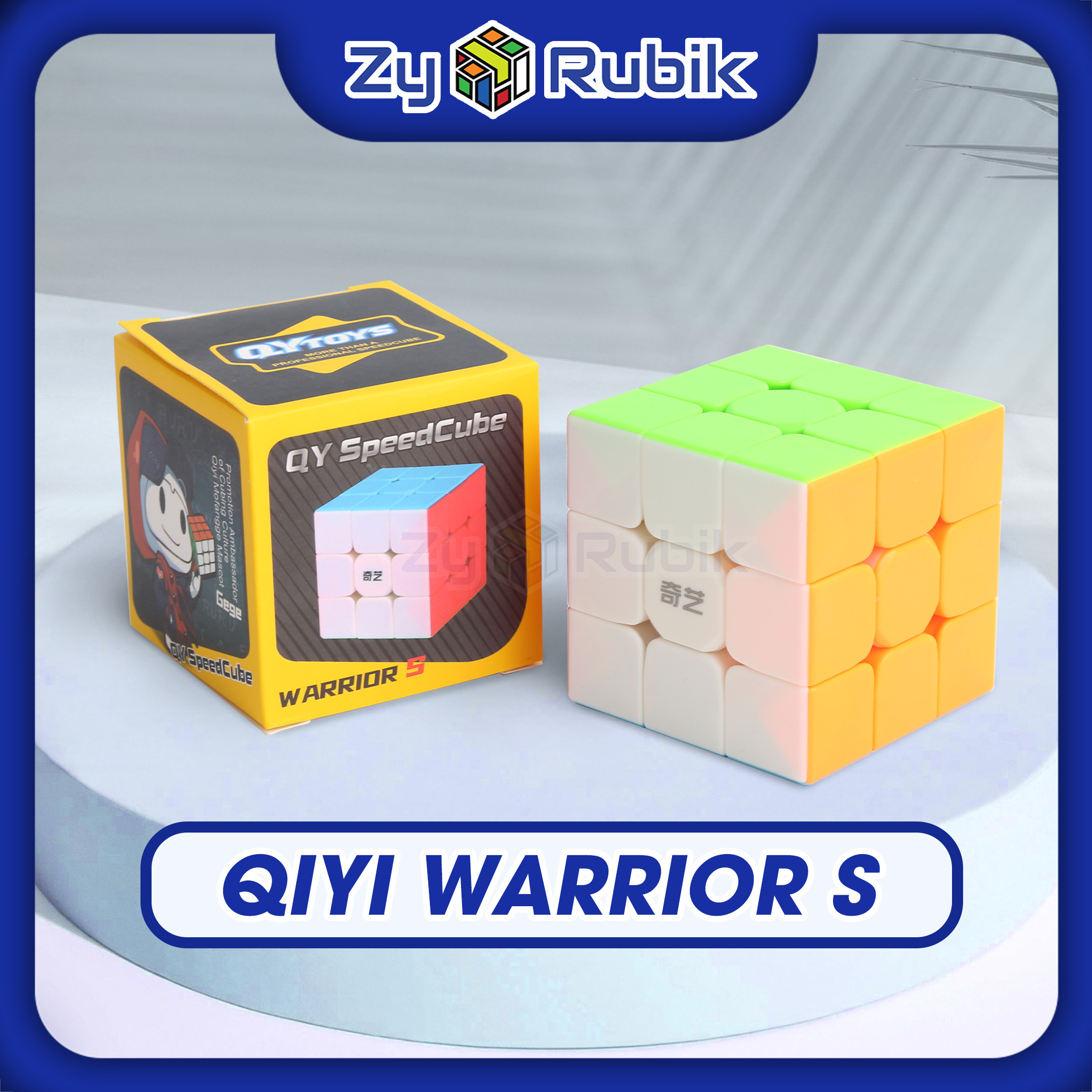 Rubik 3x3 QiYi Warrior S Rubic 3 Tầng Không Viền Stickerless