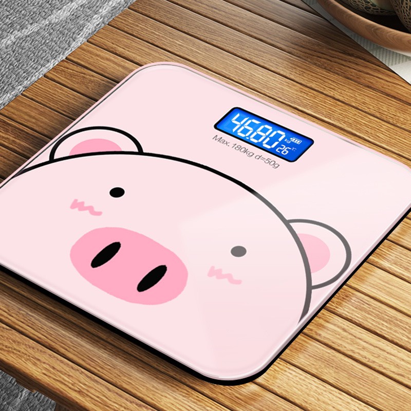 Cân điện tử sức khỏe hình lợn hồng kute mini chính xác - Cân heo điện tử