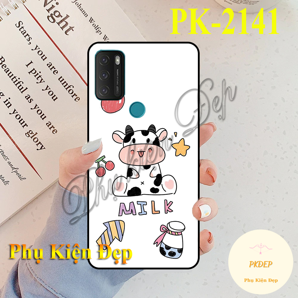 Ốp lưng Vsmart Star 5 dẻo đen in hình Bò Sữa