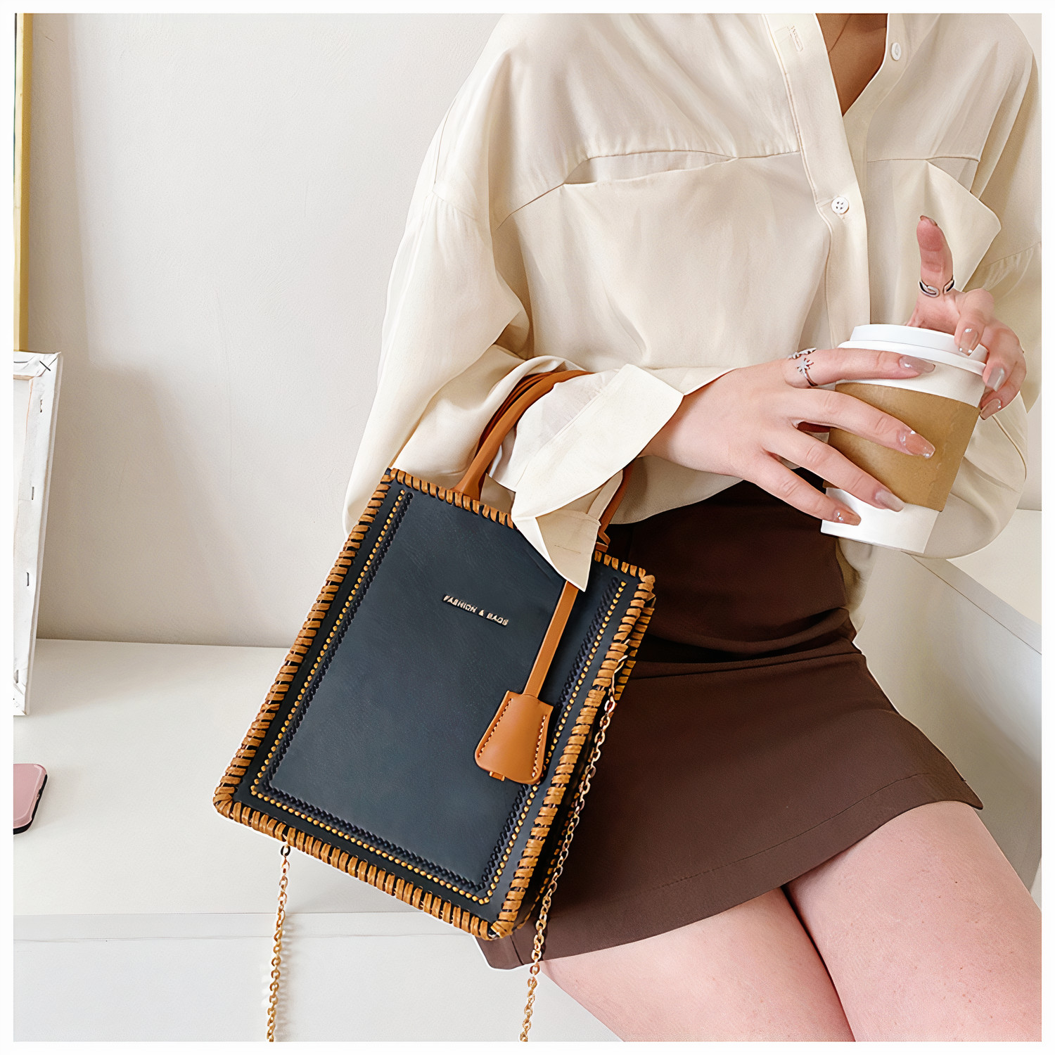 Túi Xách Handmade Tự Đan Da PU - Phụ Kiện Đan Túi [Có video hướng dẫn]