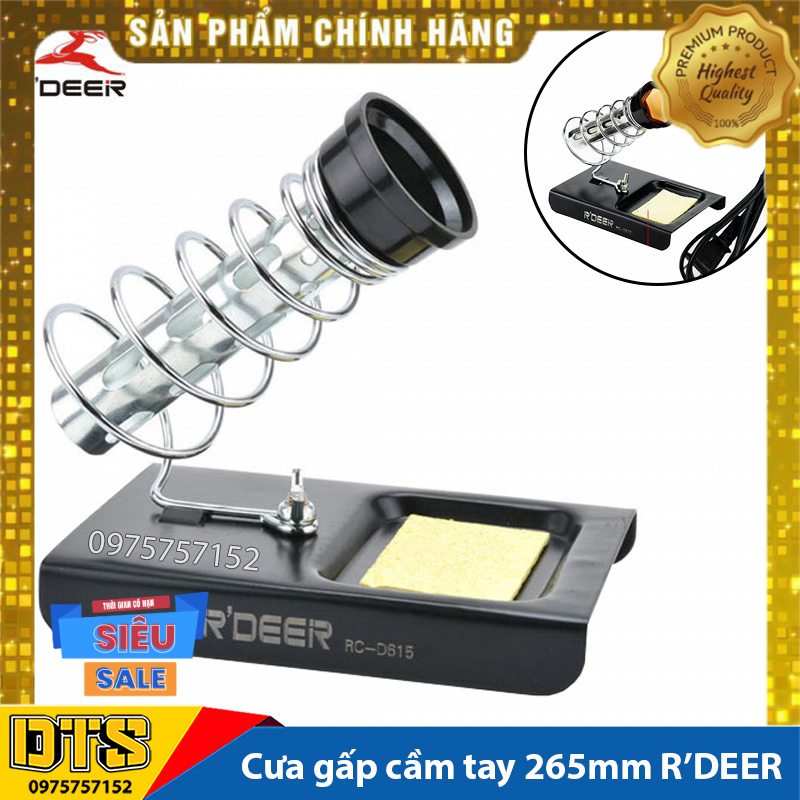 Đế mỏ hàn chì cao cấp kim loại RDEER RC-D615, đế gác tay mỏ hàn thiếc kèm tấm bọt biển chịu nhiệt độ cao hàng loại 1 tiêu chuẩn cao