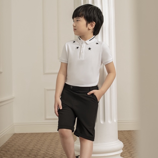 Quần short bé trai 137Kids Quần đùi ngắn kaki trơn cạp chun co giãn