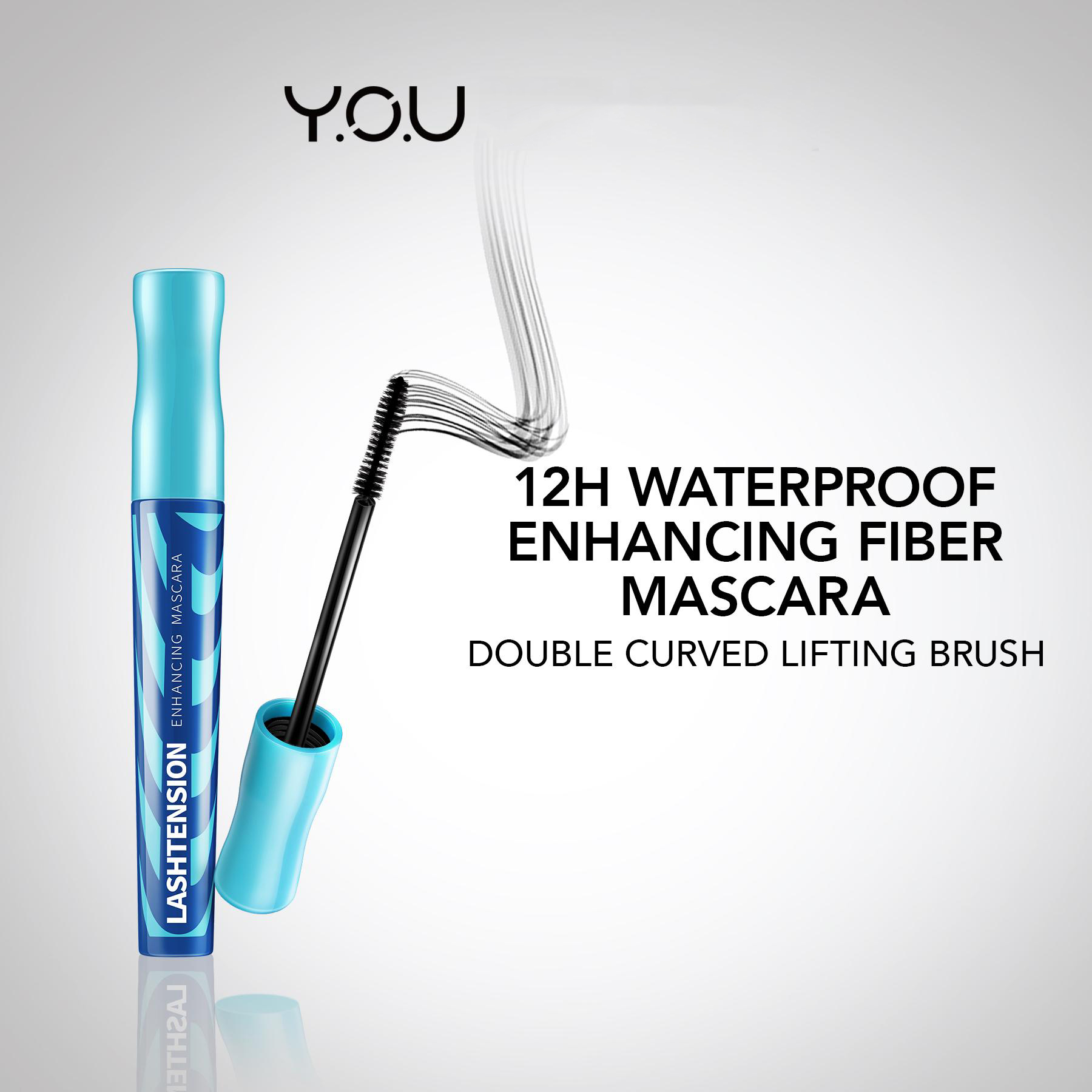 Mascara chống nhòe y.o.u lashtension enhancing fiber mascara màu đen tự nhiên
