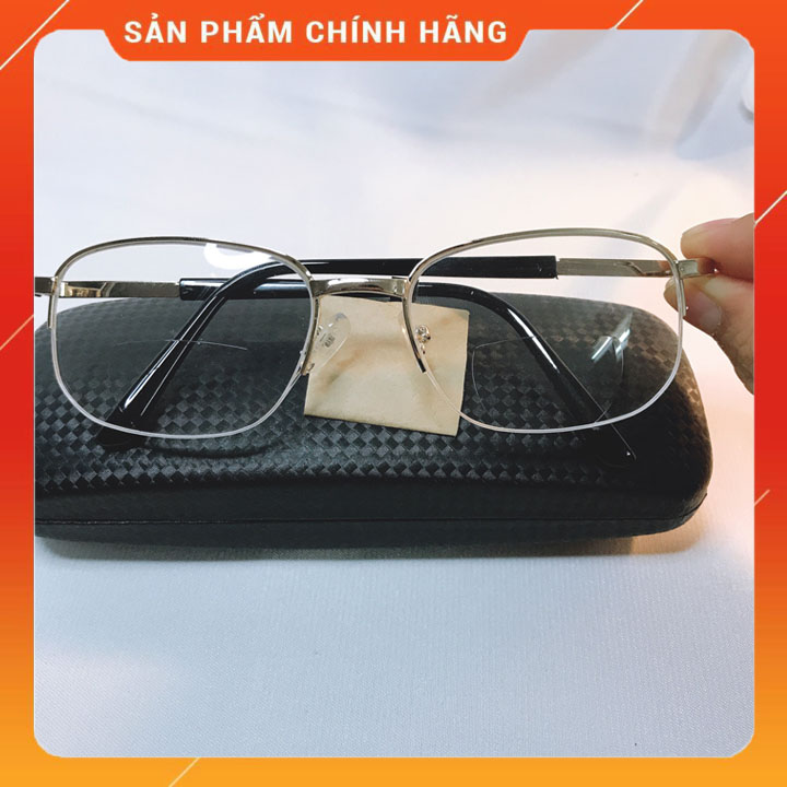 Kính lão thị viễn thị Hai tròng nhìn xa và gần tròng nhìn xa mặc định là O độ cực tiện lợi và hữu ích kính nửa viền năng động