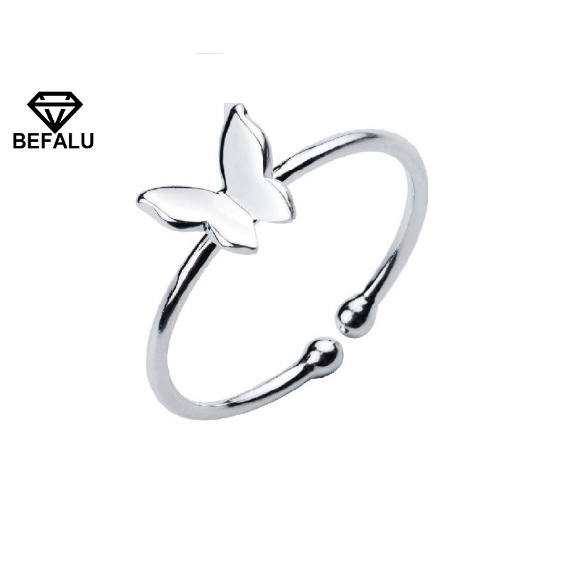 Nhẫn Nữ Đơn Giản Bạc 925 Phong Cách Hàn Quốc N19 Freesize- BEFALU