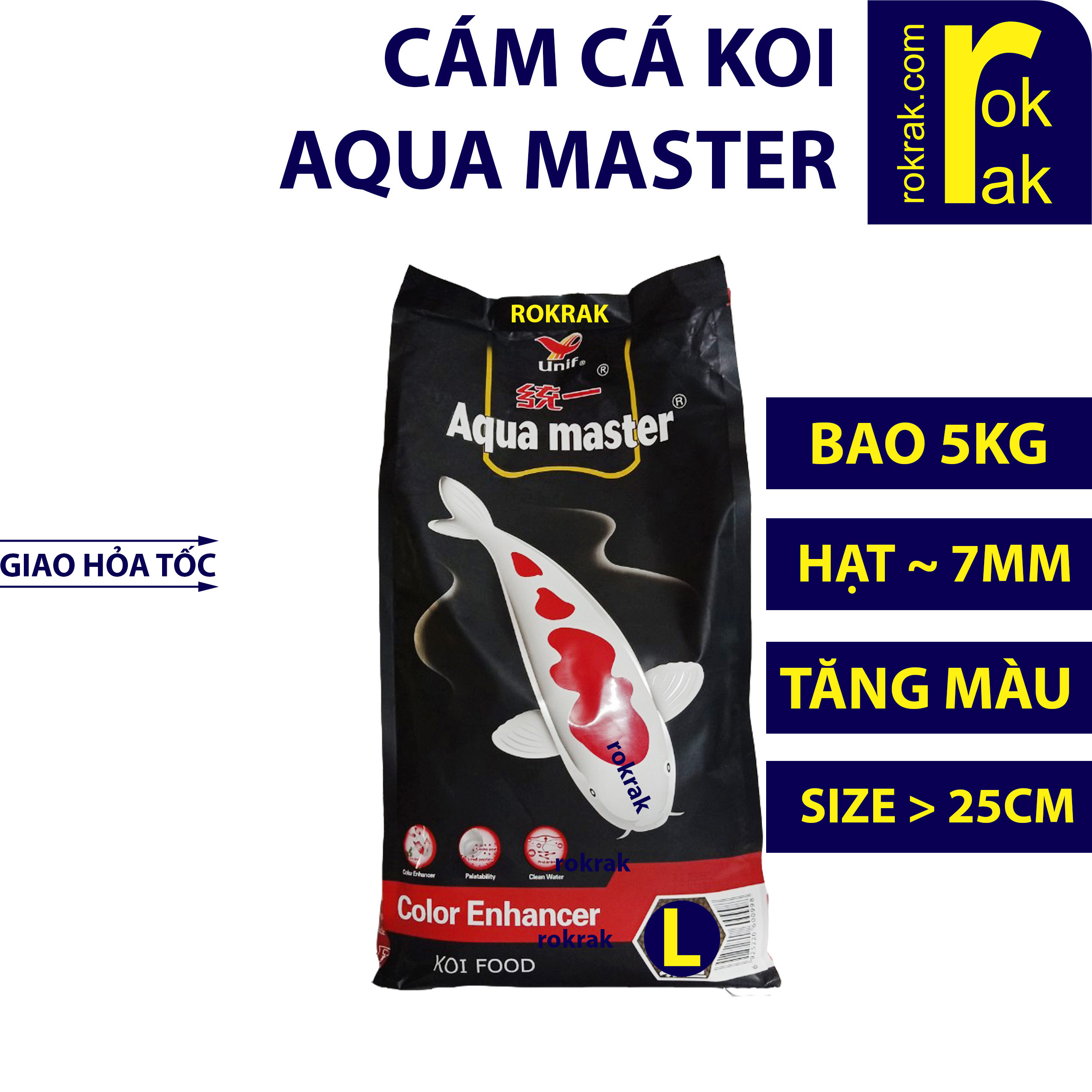 Thức ăn cá Aqua master cho Koi