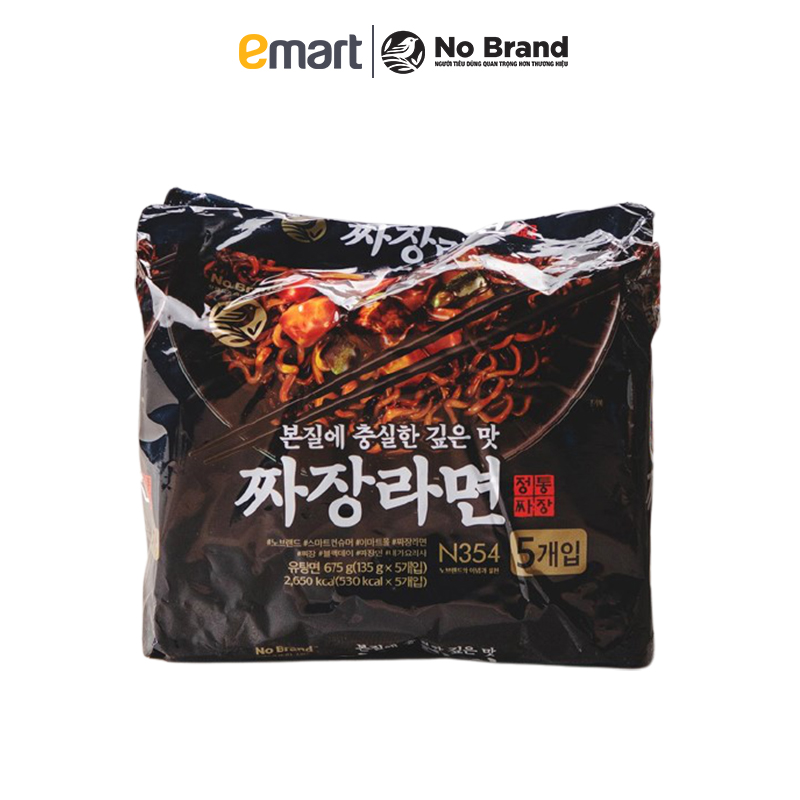 Lô 5 gói mì trộn tương đen hàn quốc no brand 135g - emart vn