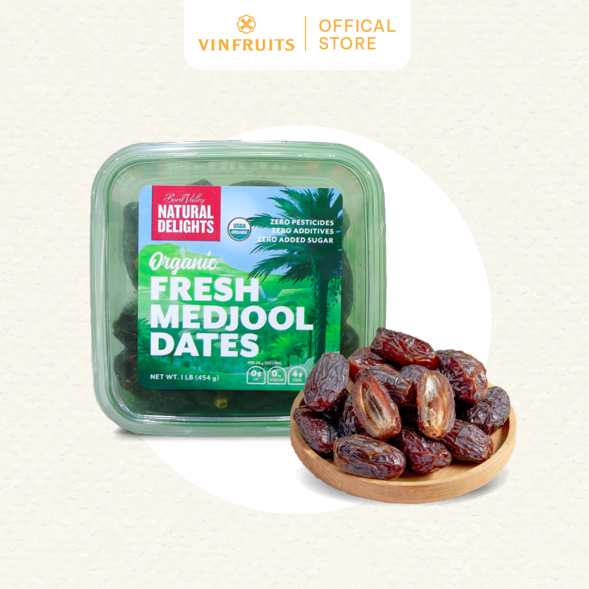 Chà Là Khô Không Đường Natural Delights Organic Medjool Dates 454g