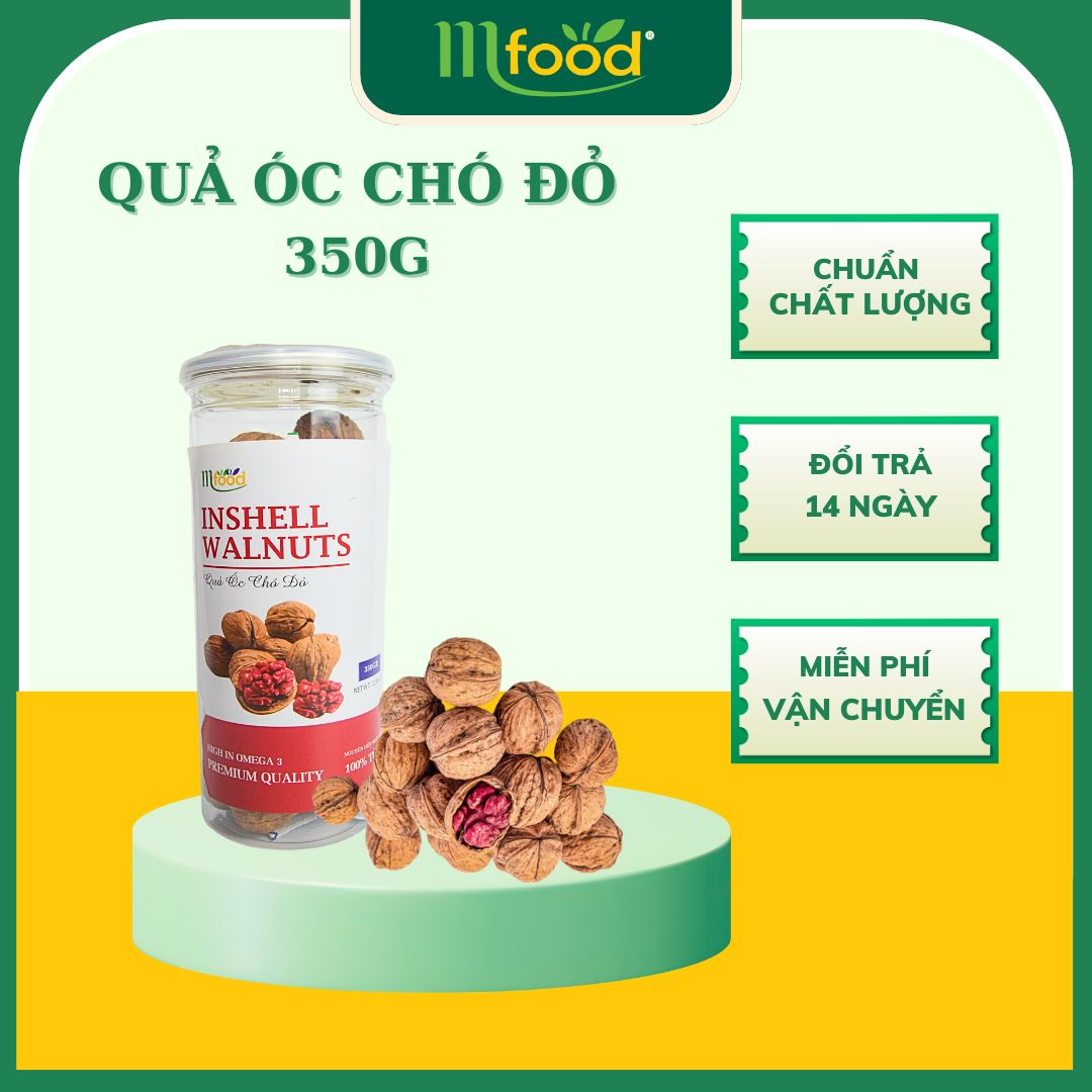 Quả óc chó đỏ hủ mfood 350g nhập khẩu 100% từ mỹ