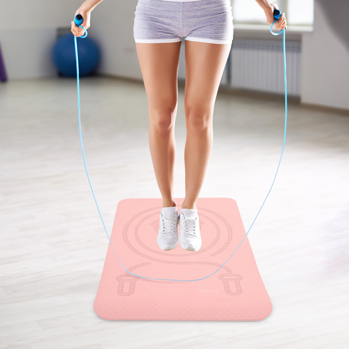 Thảm nhảy dây chống ồn, Thảm tập yoga loại dày 2 lớp