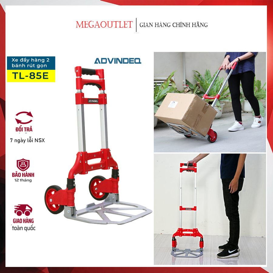 Xe đẩy kéo hàng đa năng 2 bánh gấp gọn mini nhập khẩu Advindeq TL-85E ( tải trọng chở 85kg) Chính hãng bảo hành 1 năm
