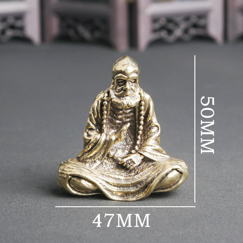 Tượng Phong Thủy Hình Bồ Đề Đạt Ma Ngồi Thiền (Kích Thước: 5.1cm x 4.7cm)