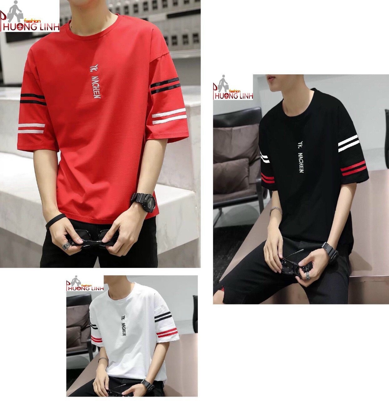 Aó thun nam nữ form dài rộng tay lỡ Unisex NACHEN freesize 45 - 70kg áo thun nam form rộng tay lỡ, áo phông nữ form rộng