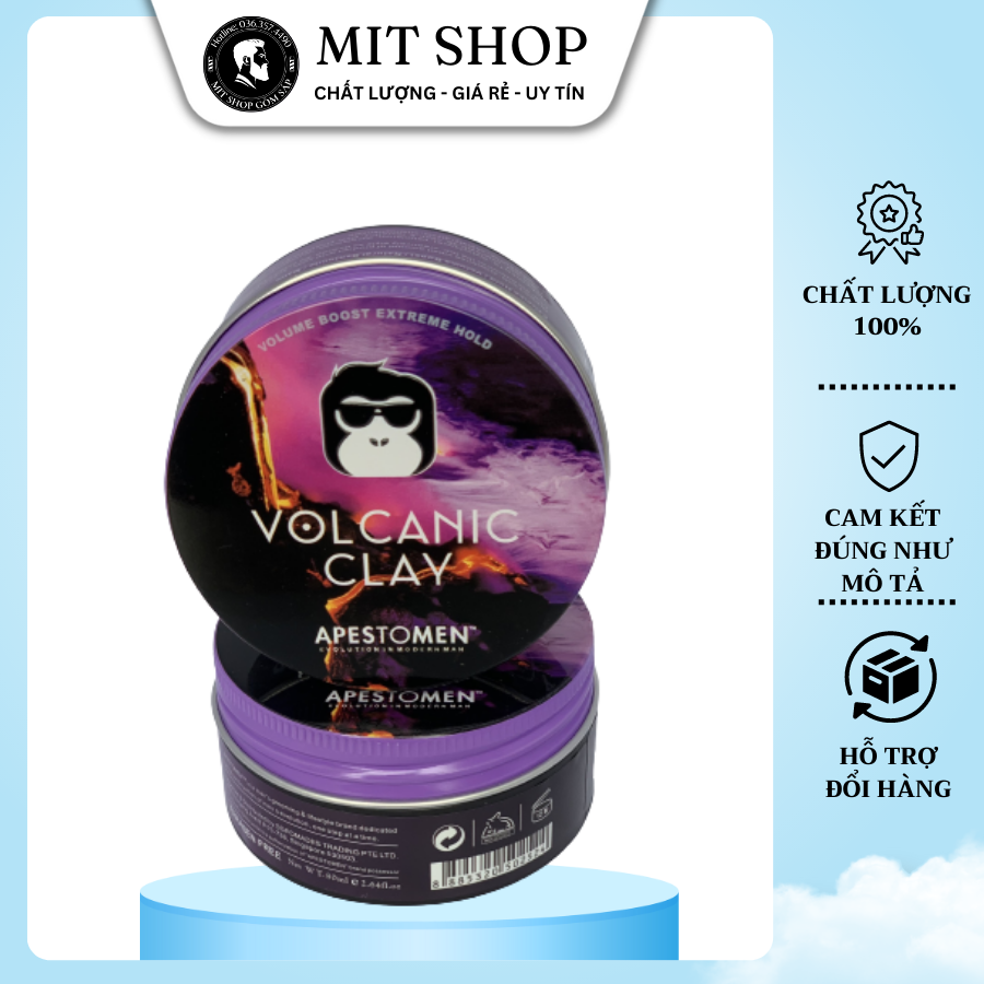Sáp vuốt tóc volcanic clay 80ml - nắp nhôm