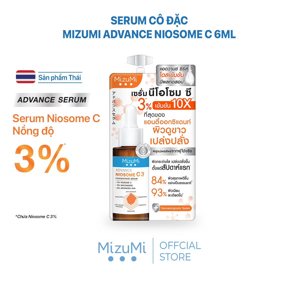 Serum cô đặc Mizumi Advance Niosome C 6ml