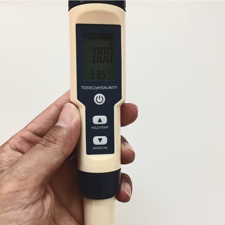 [HCM]Máy đo độ mặn - pH - nhiệt độ - TDS - EC của nước 5 In 1