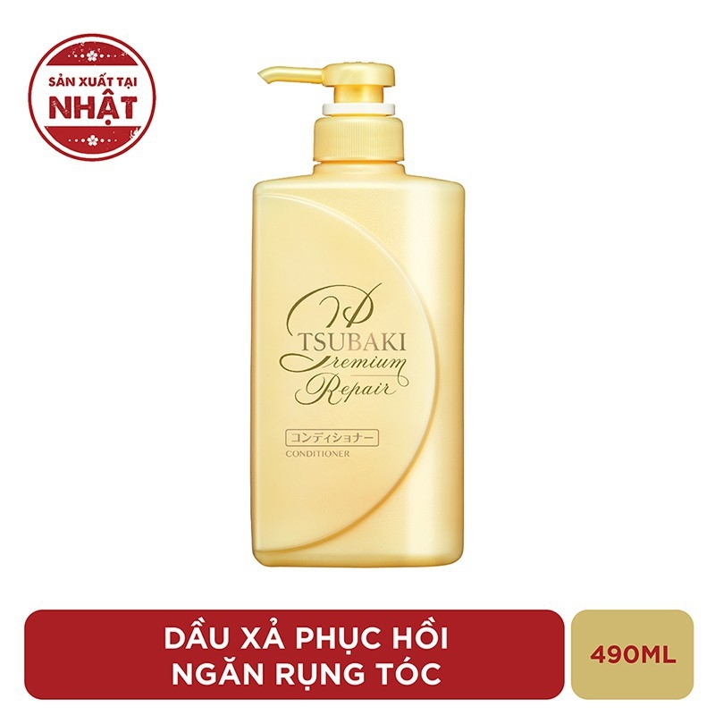 Dầu Xả Phục Hồi Hư Tổn Ngăn Rụng Tóc Tsubaki Premium Repair Conditioner 490ml
