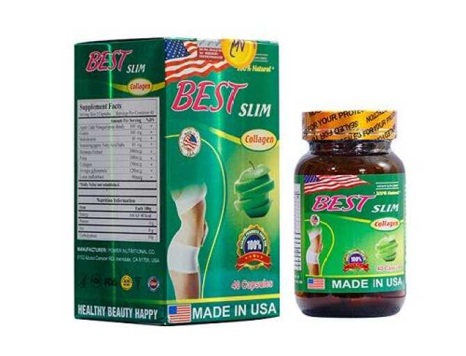 Viên uống giảm cân Best Slim Collagen hàng USA 40 Viên mẫu mới