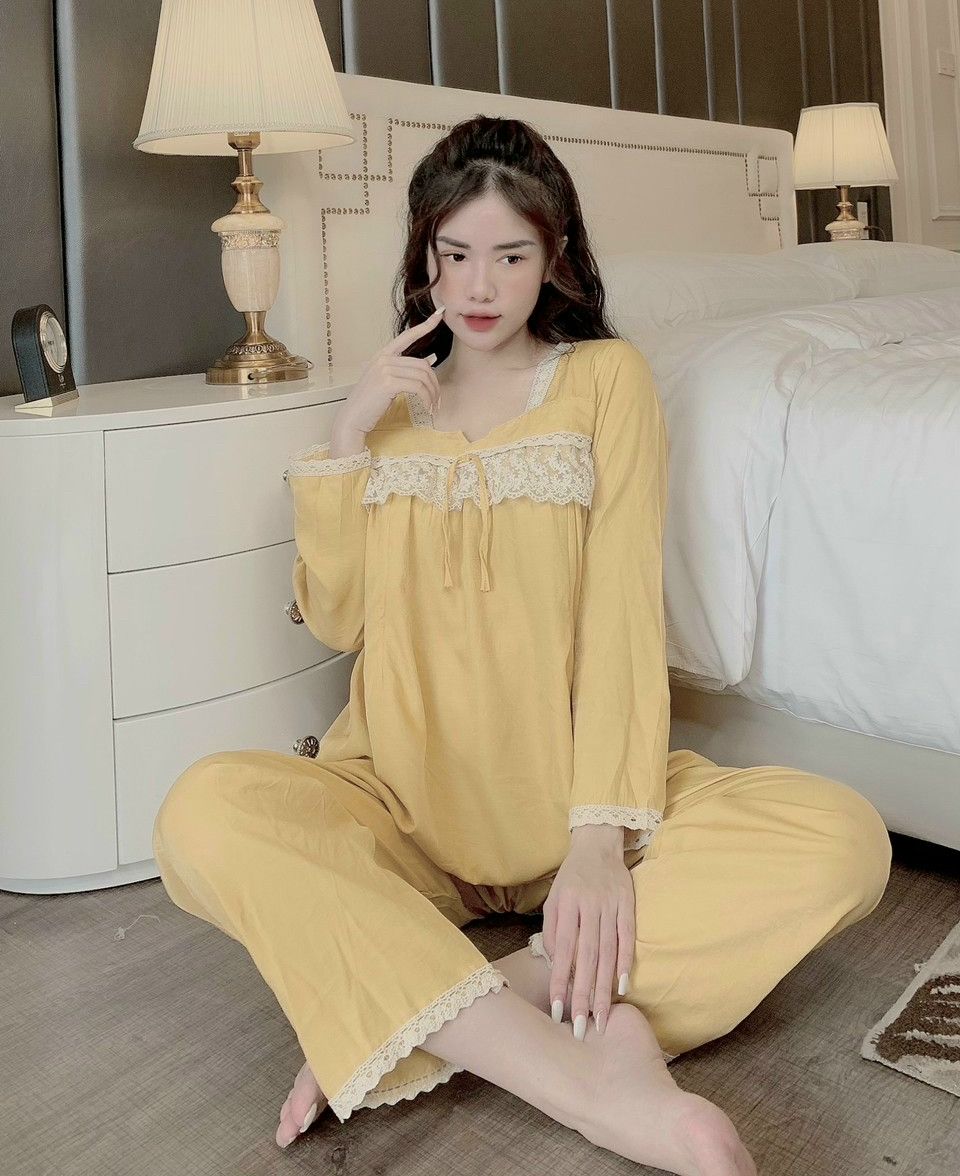 Bộ đồ bầu - bộ sau sinh dài tay đẹp giá rẻ cho mẹ bầu và sau sinh ở cữ, chất đũi, có khóa ti tiện lợi