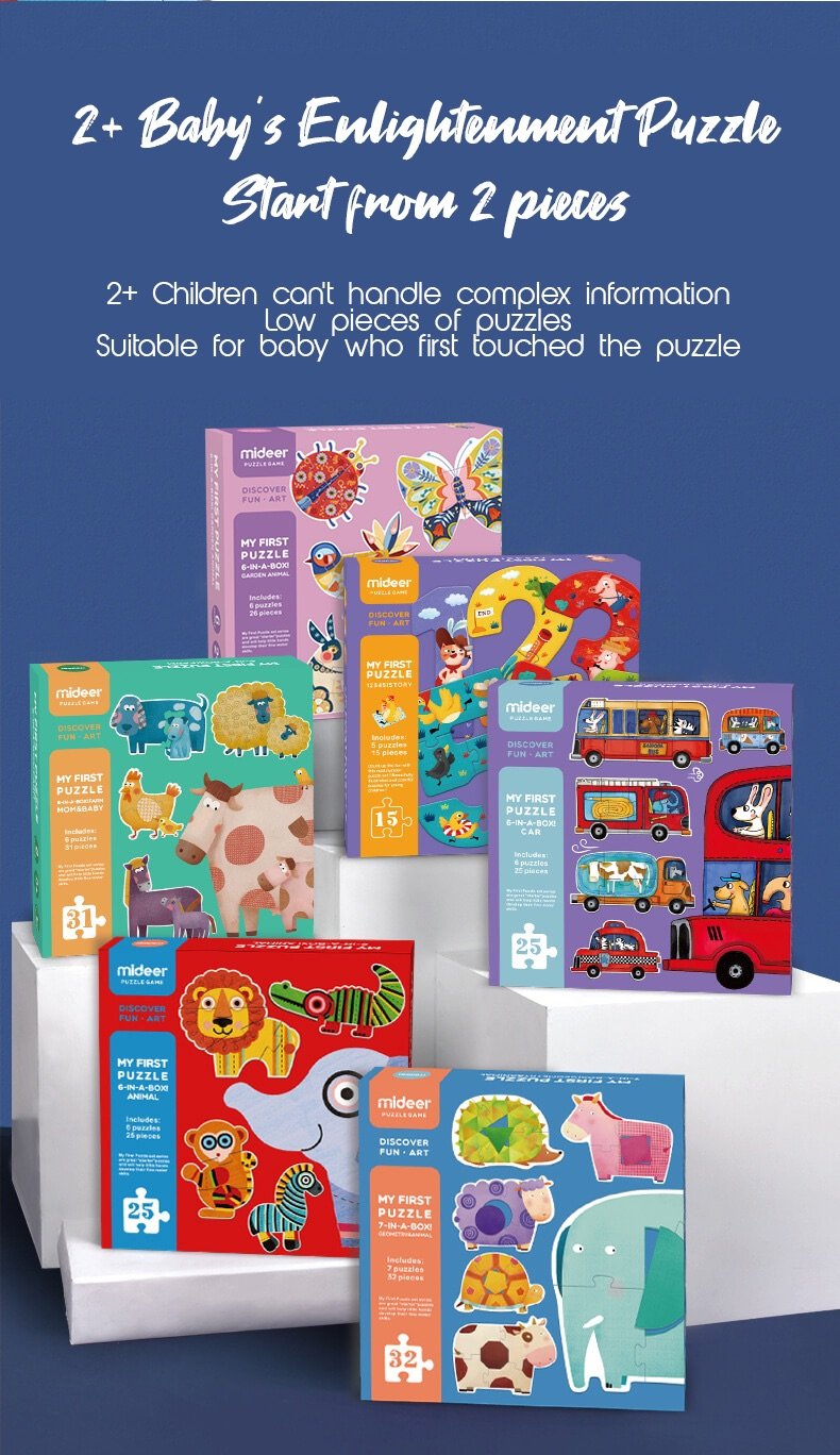 Bộ xếp hình đầu đời cho bé - my first puzzle - mideer