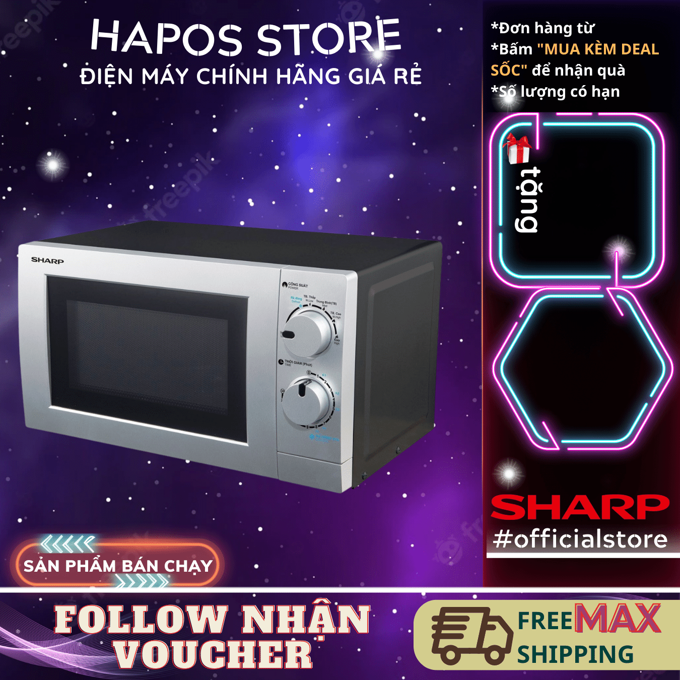Lò vi sóng sharp r-209vn 20l