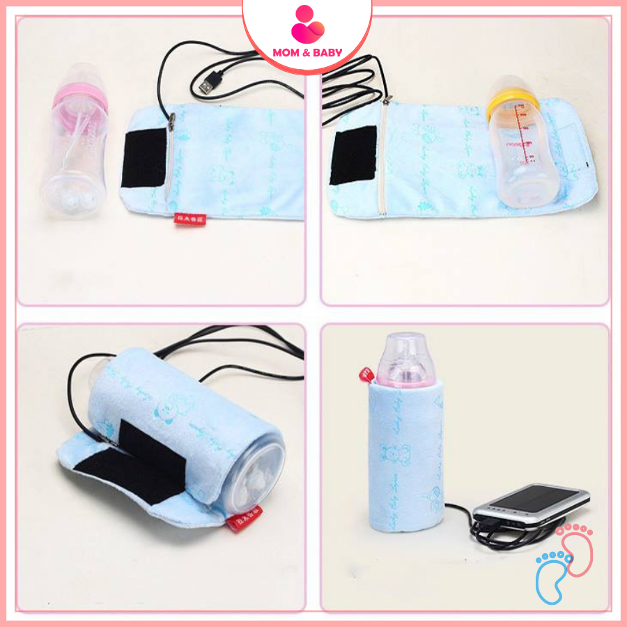 Túi giữ nhiệt bình sữa thông minh cắm sạc usb nhỏ gọn tiện lợi, túi ủ sữa cho bé