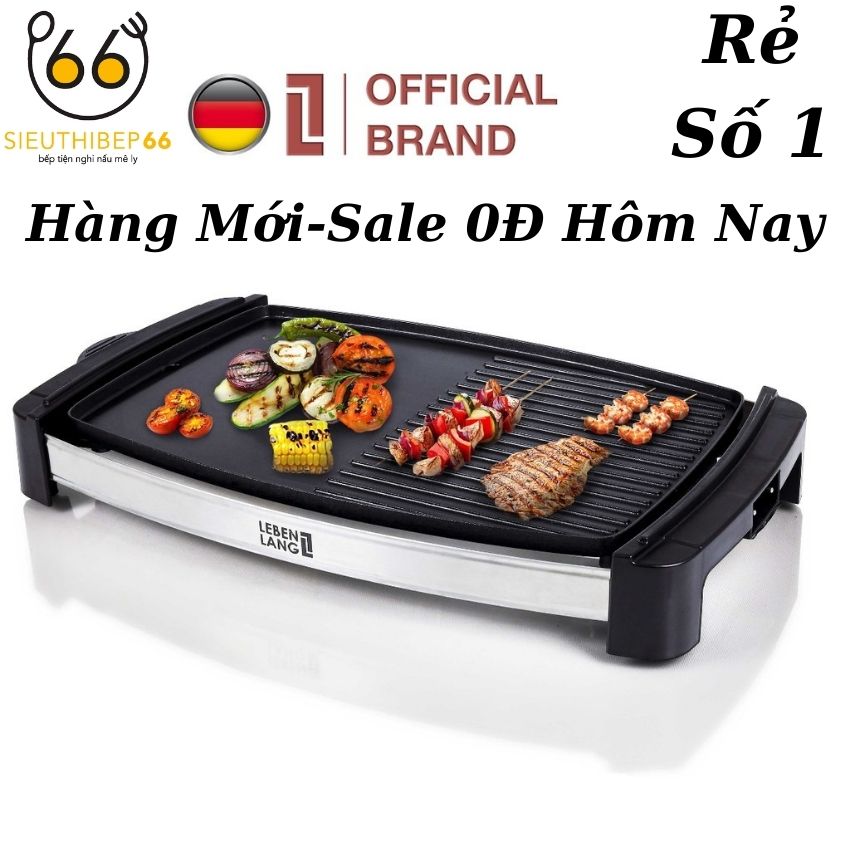 Bếp nướng điện không khói Lebenlang của Đức, công suất 2200W, hàng chính hãng bảo hành 2 năm LBG8588 - Siêu Thị Bếp 66