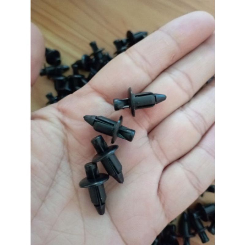 Set 10 nút/ chốt nhấn nhựa đen loại nhỏ