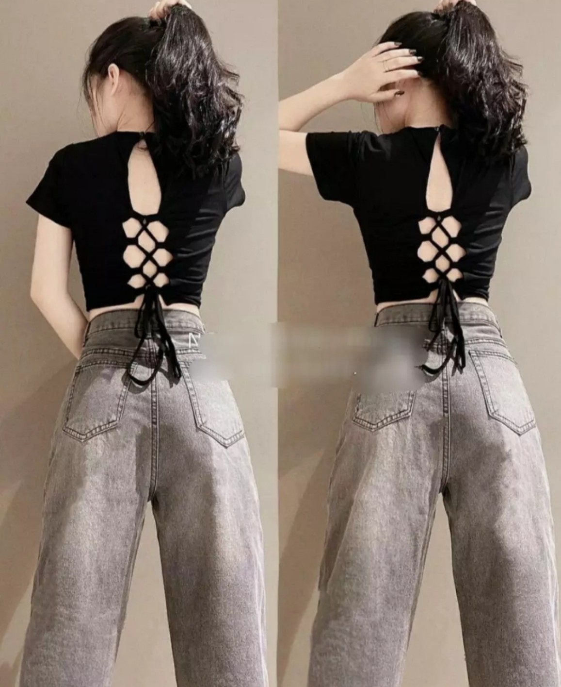 ÁO THUN CÓ MOD THẮT NƠ SAU MẪU ÁO TẮM BIỂN FREE 45 KG TRỞ LẠI TÙY CHIỀU CAO(h)