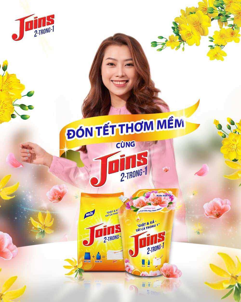 Bột Giặt Xả Joins 2 in 1 Hương Thơm Nhẹ Dịu 800 gam