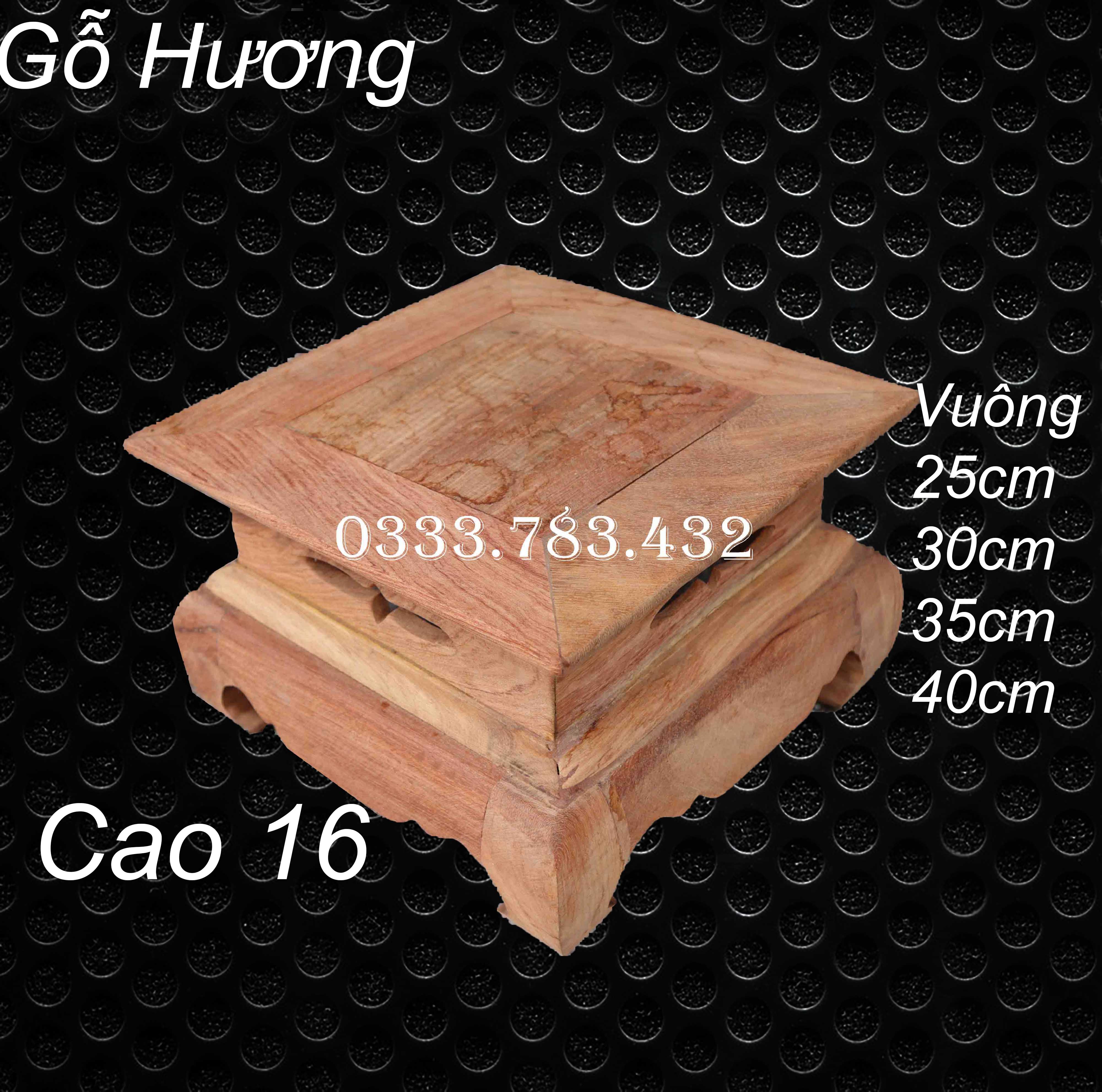 ĐẾ CHÂN LOA TRƠN KÊ ĐỒ GỖ HƯƠNG PHONG THỦY CAO 16CM