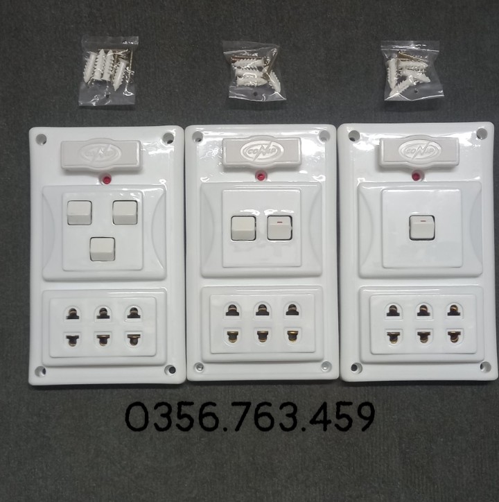 Bảng điện Táp lô giả âm 1,2,3 công tắc - hàng VN chất lượng cao