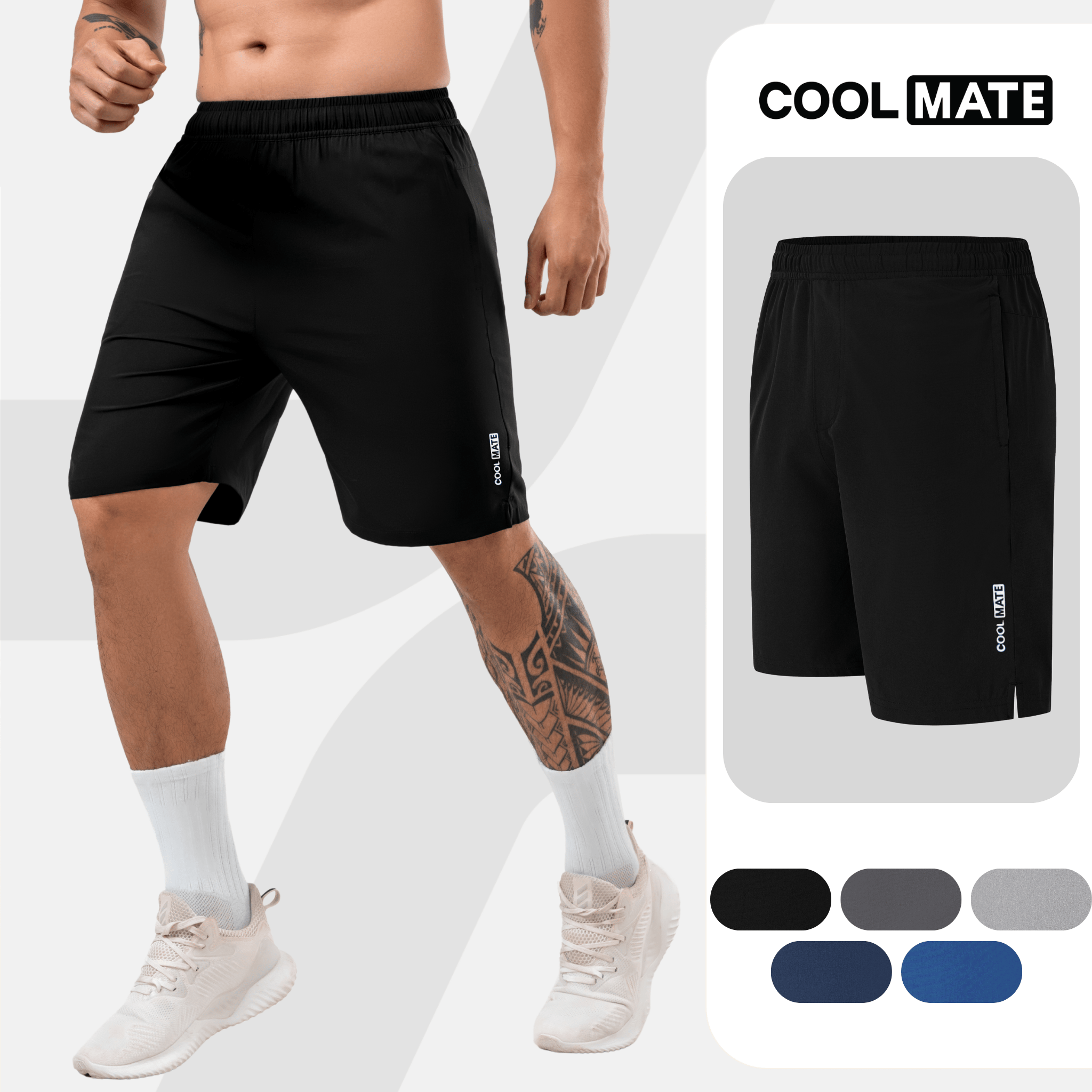 Quần thể thao nam Max Ultra Short V2 kiểu dáng thể thao (có túi khóa sau) Coolmate