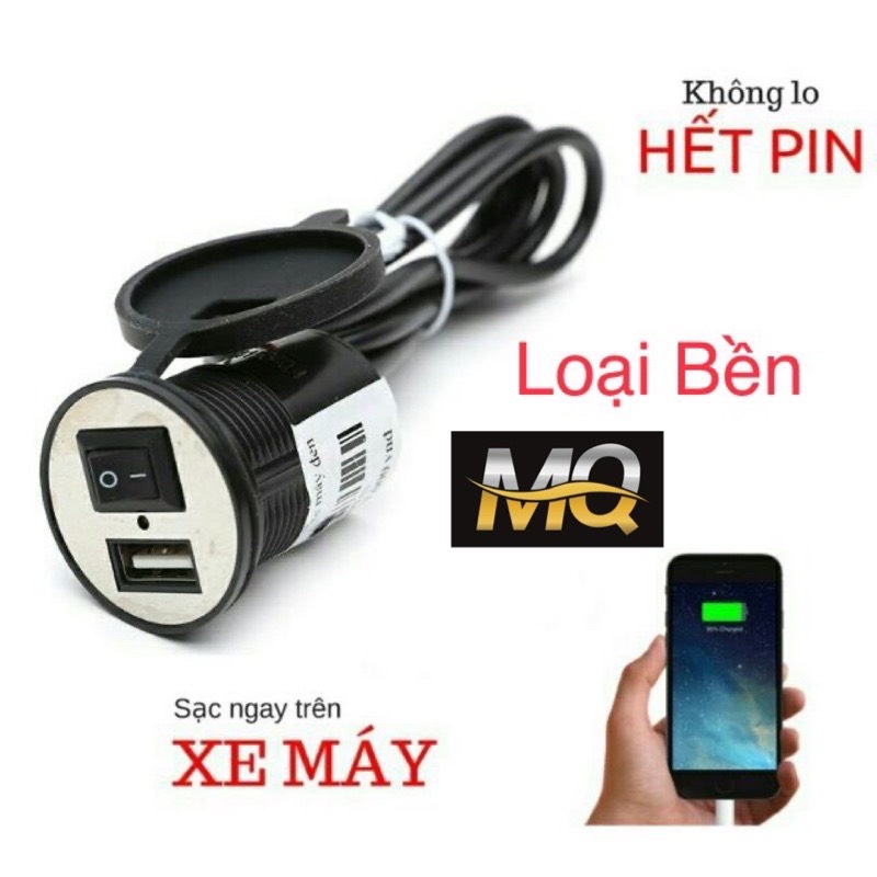 SẠC ĐIỆN THOẠI LẮP XE MÁY 2,1A 12V (SẠC CỰC NHANH)
