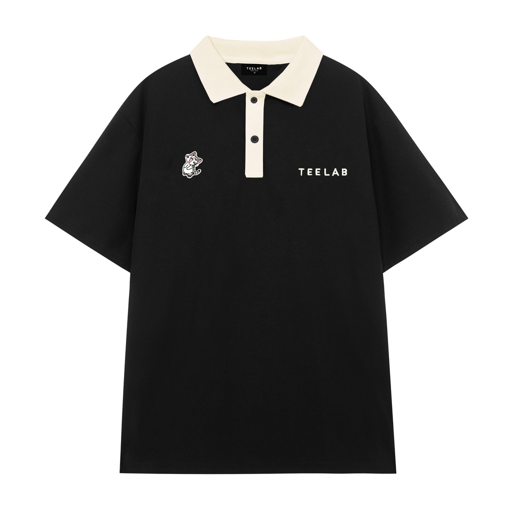 Áo Polo Unisex Teelab Kitten Embroidered