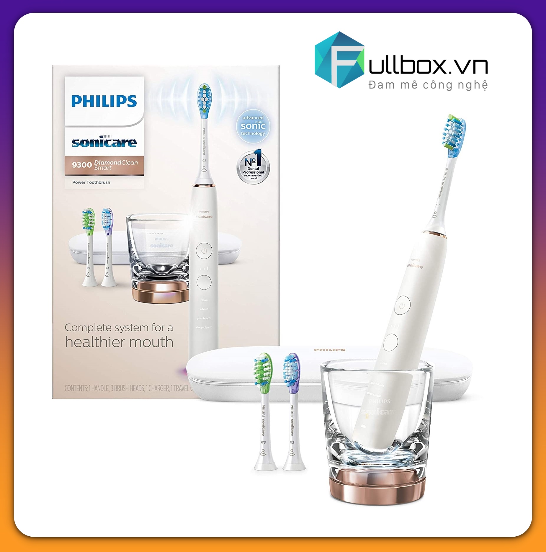 [HCM][Trả góp 0%]Bàn chải điện Philips Sonicare Diamondclean Smart 9300
