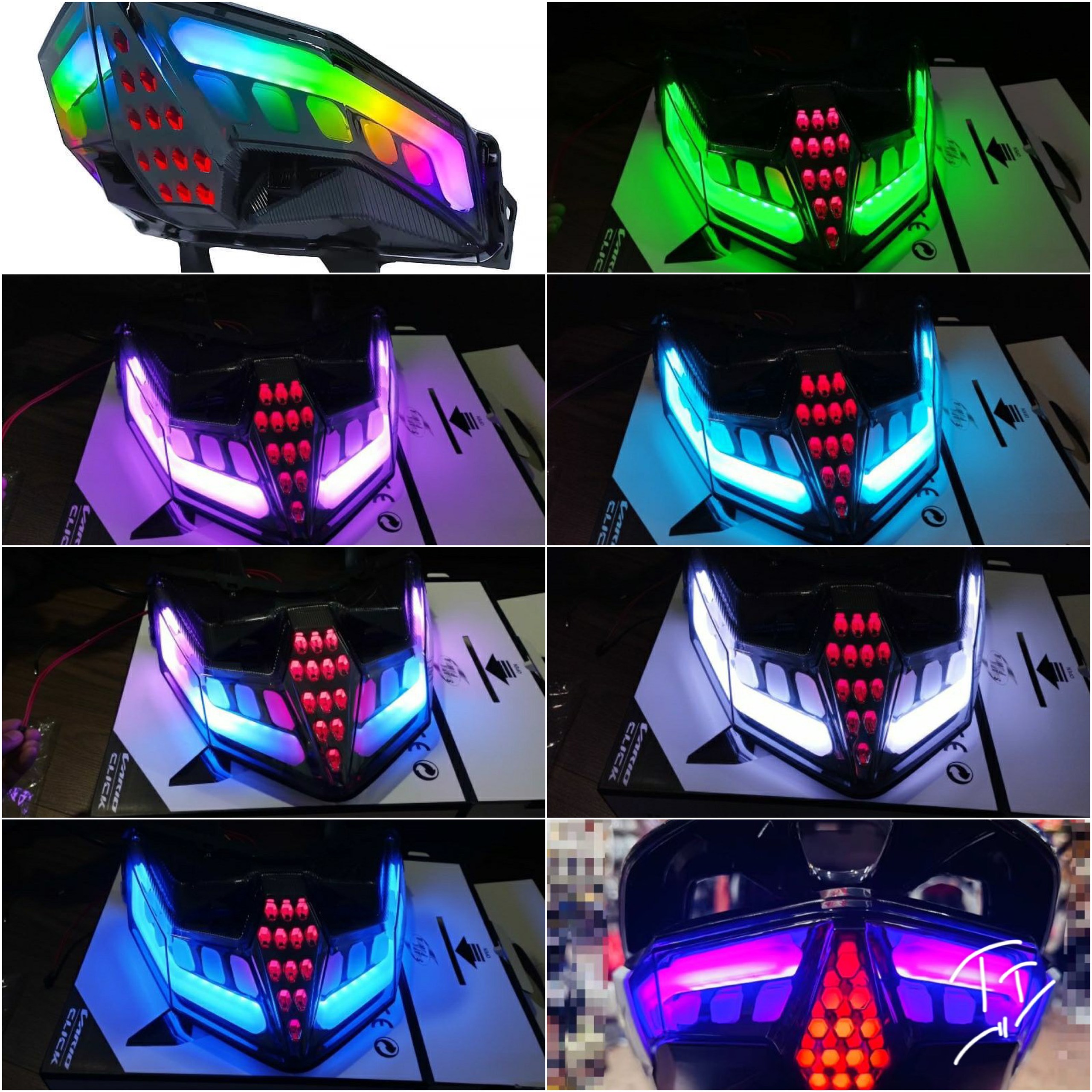 [VOUCHER 8%]  Đèn hậu sau XE VARIO CLICK 125/150 (đời 2019-2023), tùy chỉnh chế độ nhiều màu lựa chọn CHÍNH HÃNG SHARK POWER