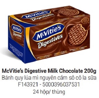 Bánh quy lúa mì nguyên cám truyền thống McVitie s Digestive 250g