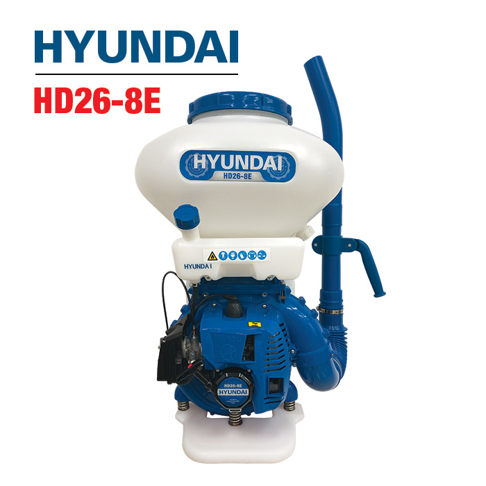 Máy xạ phân, phun vôi , phun hạt, sạ lúa 2 thì hyundai hd26-8e | dung tích 26 lít