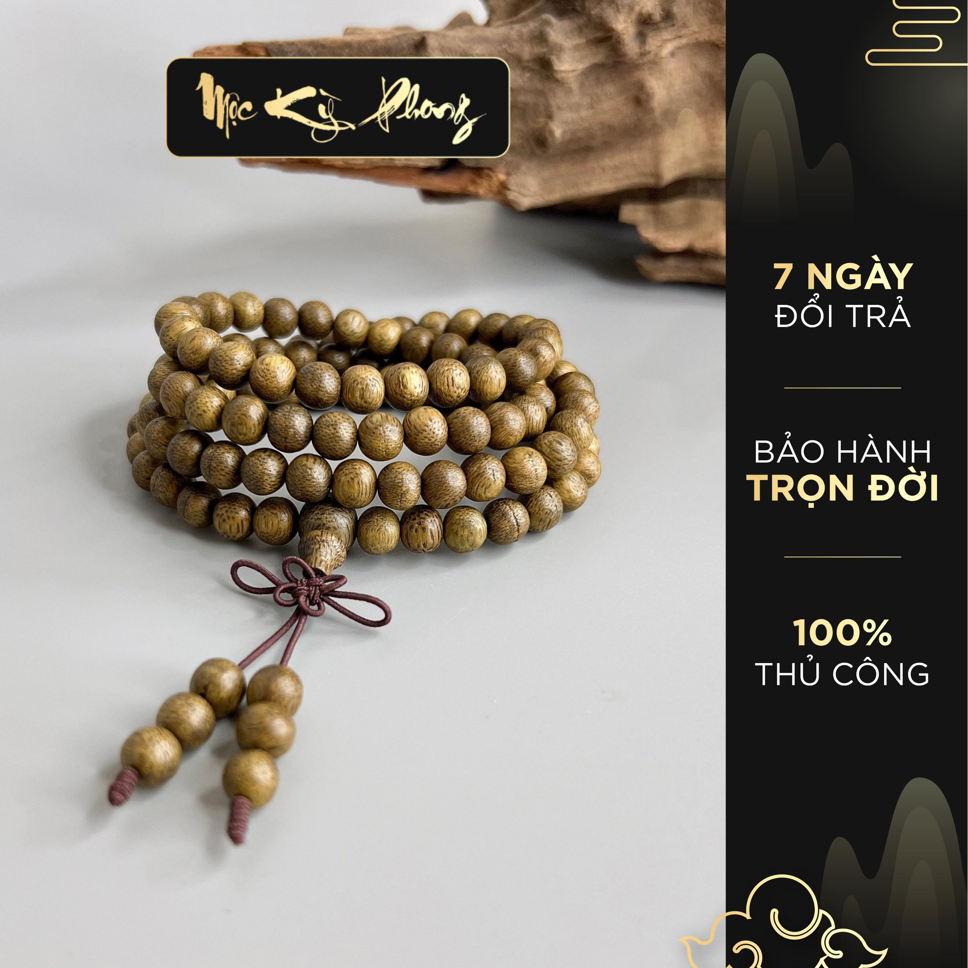 Vòng Trầm Hương Xanh Lục Xanh Lá 108 Hạt Tài Lộc MỘC KỲ PHONG - BẢO HÀNH HƯƠNG THƠM TRỌN ĐỜI