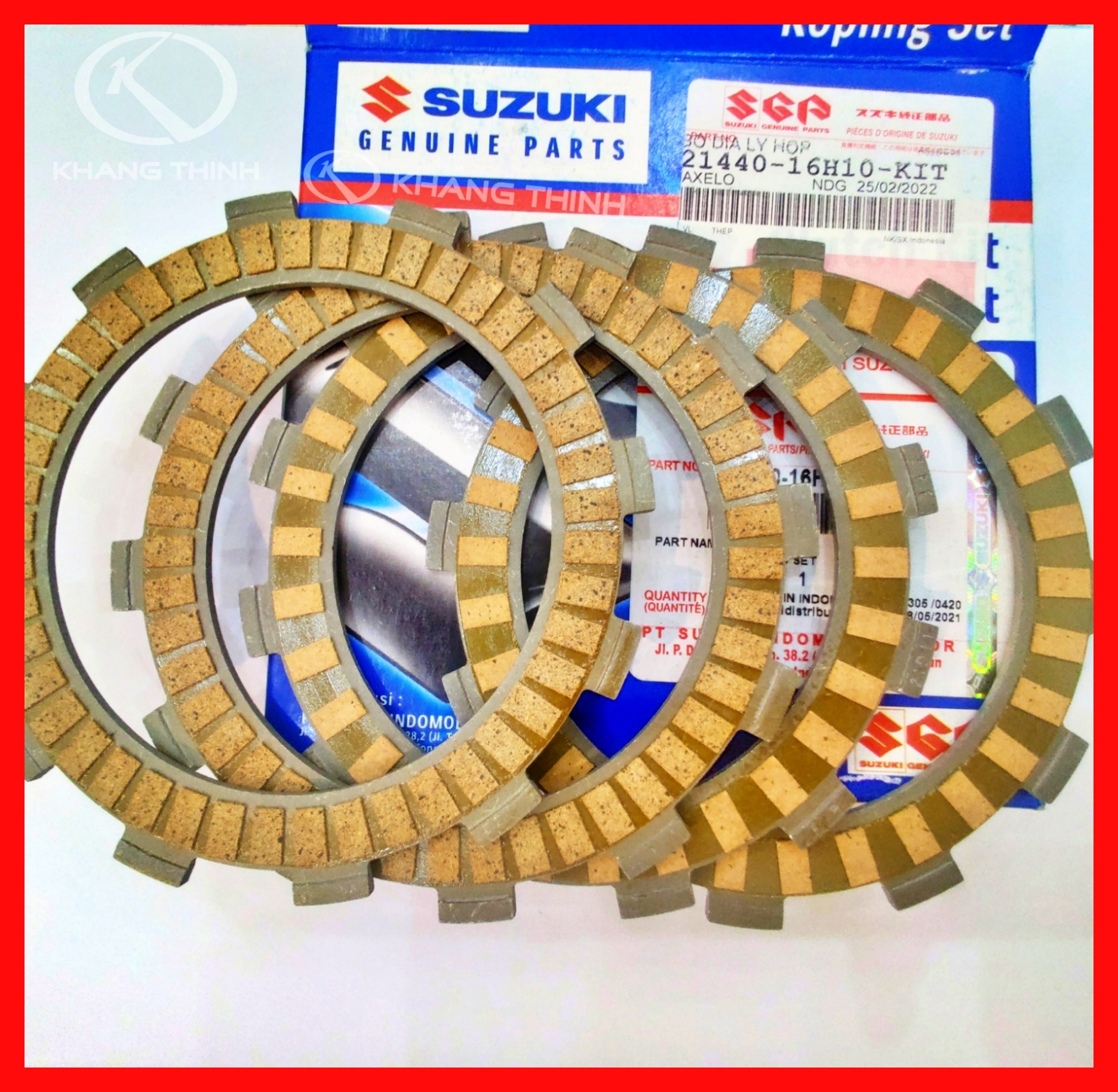 Bộ 4 lá phíp côn suzuki axelo côn tay - hàng chính hãng