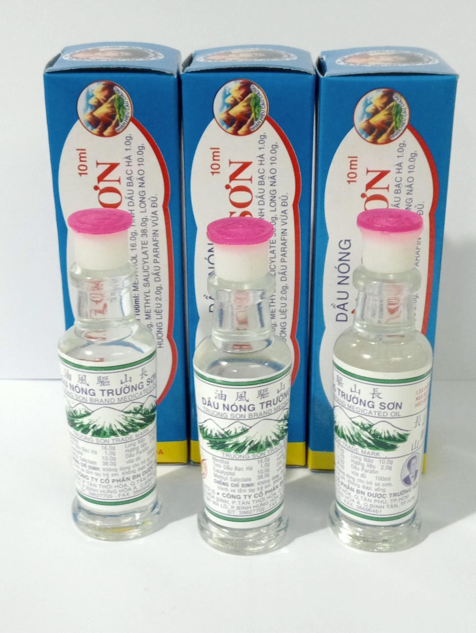 Combo 3 chai dầu nóng trường sơn chai 10 ml