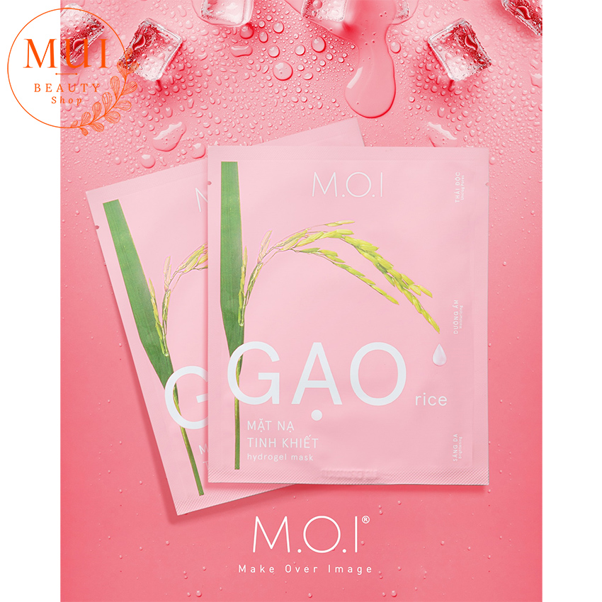 Mặt nạ gạo tinh khiết moi trắng da thải độc dưỡng ẩm