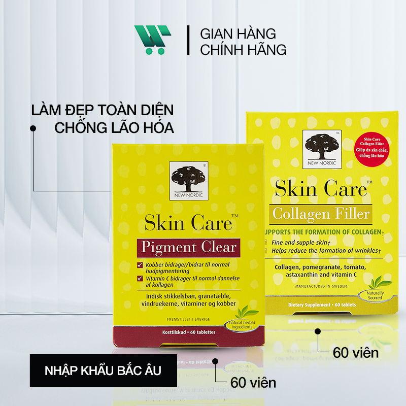 Combo Chăm Sóc Da - Skin Care Pigment Clear + Skin Care Collagen Filler