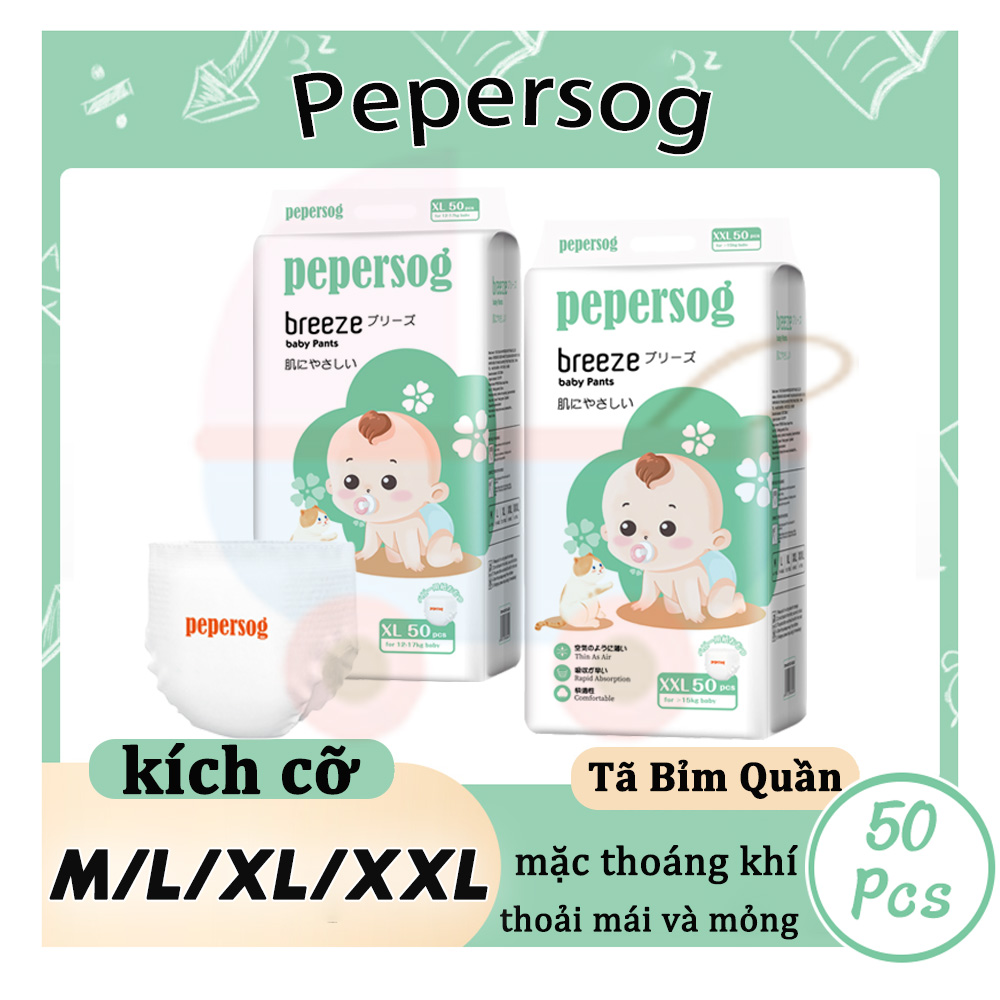Pepersog Baby Diaper Disposable Diapers Baby Diaper 50 Pcs Pants Korean