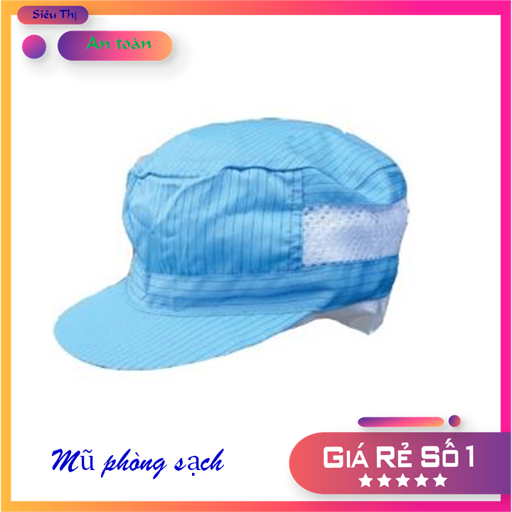 Mũ Nam phòng sạch tĩnh điện, mũ bảo hộ lao động vải  ESD chất lượng cao - Mũ Nam